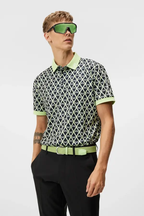 J.Lideberg Men Tour Tech Reg Print Polo O500 Geo - Imagen 2