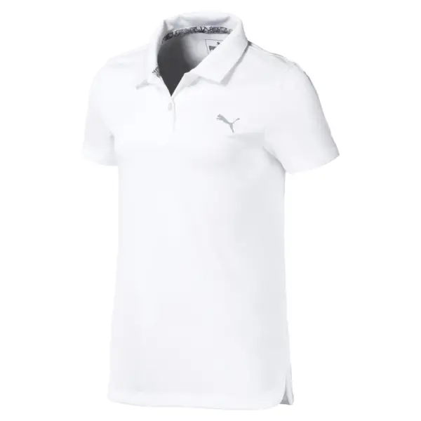 Girls Essential Polo Bright White