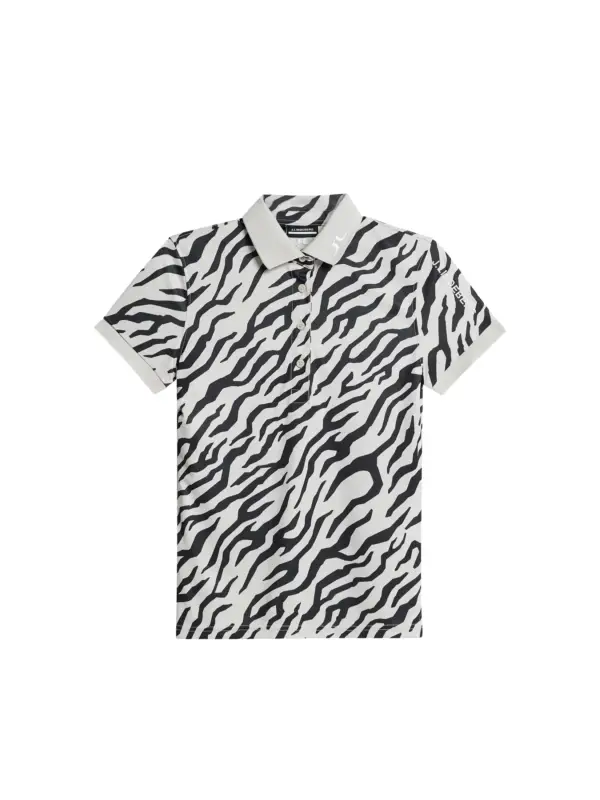 J.Lindeberg Tour Tech Print Polo Tour Tiger Moonbeam - Imagen 2