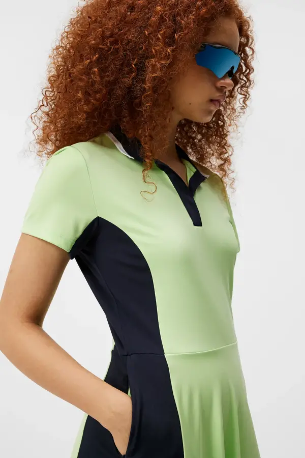 J.Lindeberg Dolores Dress Green - Imagen 3