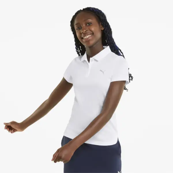 Girls Essential Polo Bright White - Imagen 4